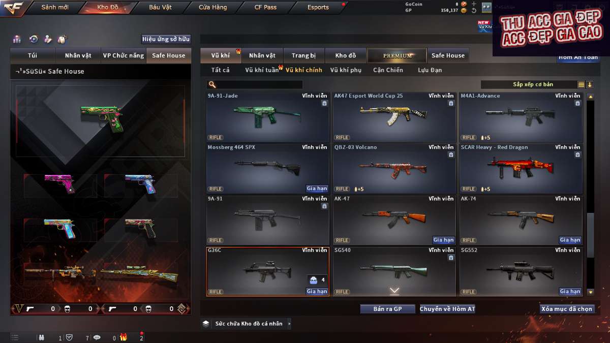shop acc cf uy tin gia re
